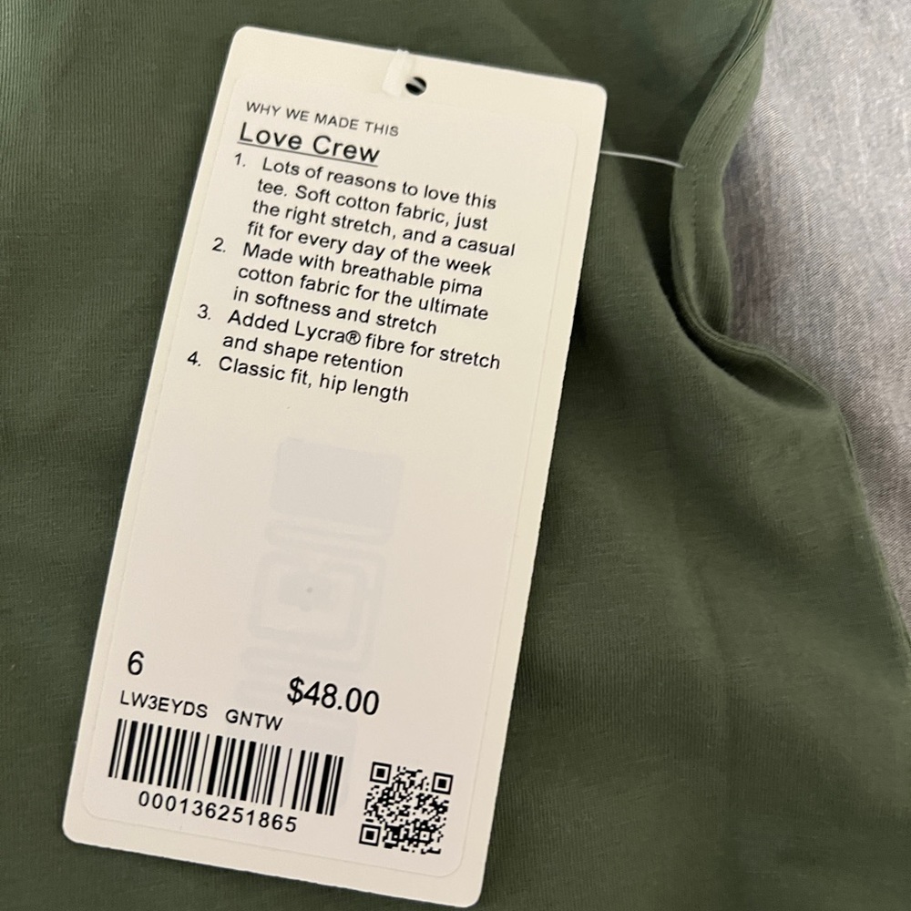 NWT Lululemon Athletica Love Crew Short Sleeve T-Shirt - Picture 4 of 7